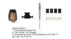 Sharpie Swami Pro Deluxe Edition contents with tip changer and accessories